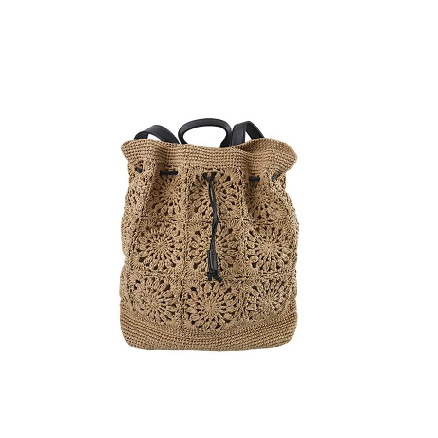 Straw Drawstring Backpack Summ - Embroidery Bali incelemesi ve fiyatı