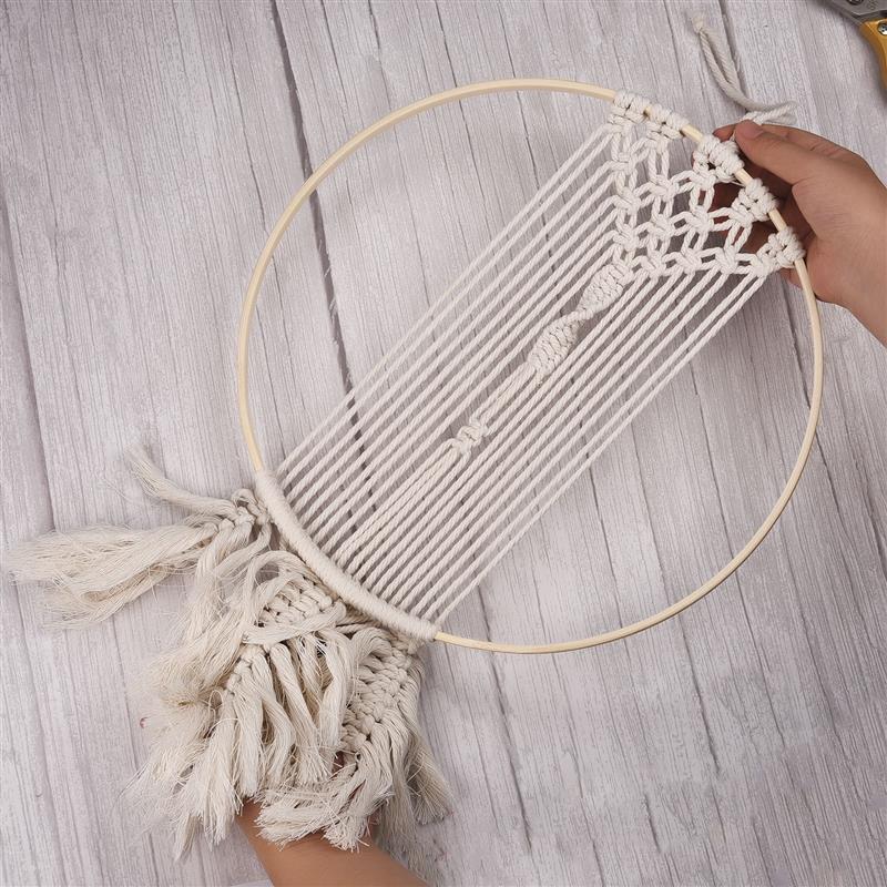 1/5Pcs 8-33cm Wooden DIY Handm - Stitch Marker Ring incelemesi ve fiyatı