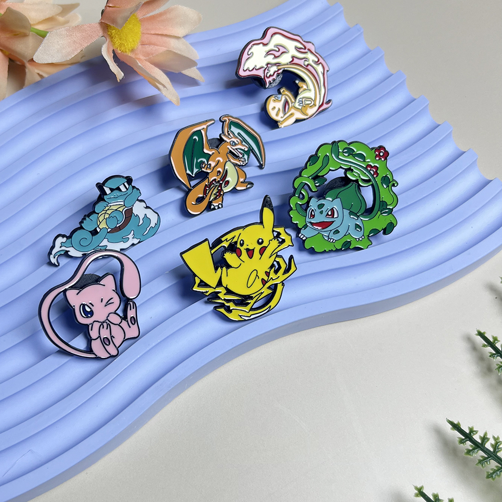 6pcs Anime Pins Set Pokemon En - Embroidery Tulle incelemesi ve fiyatı